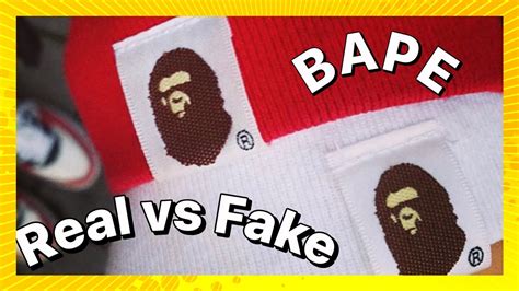 fake bape shoes vs real|bape hoodie legit check.